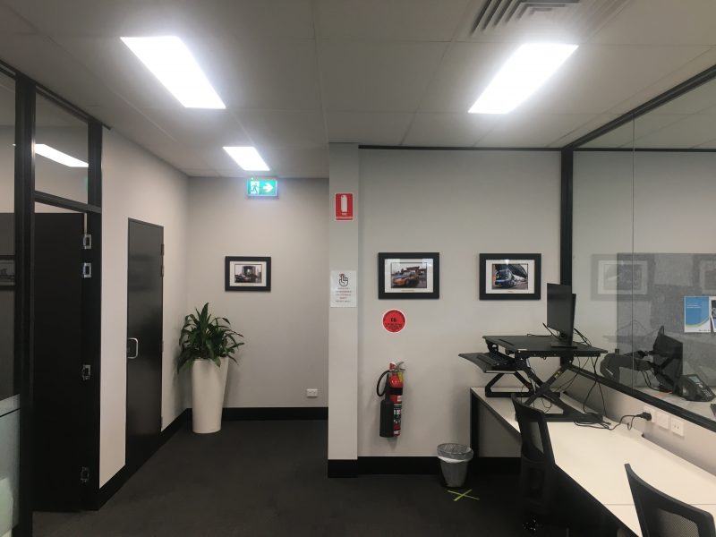 CDC Head office lights and desks